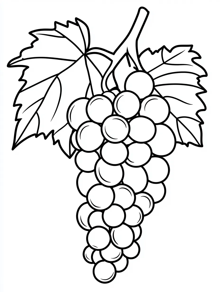 coloriage Raisin gratuit en ligne 1