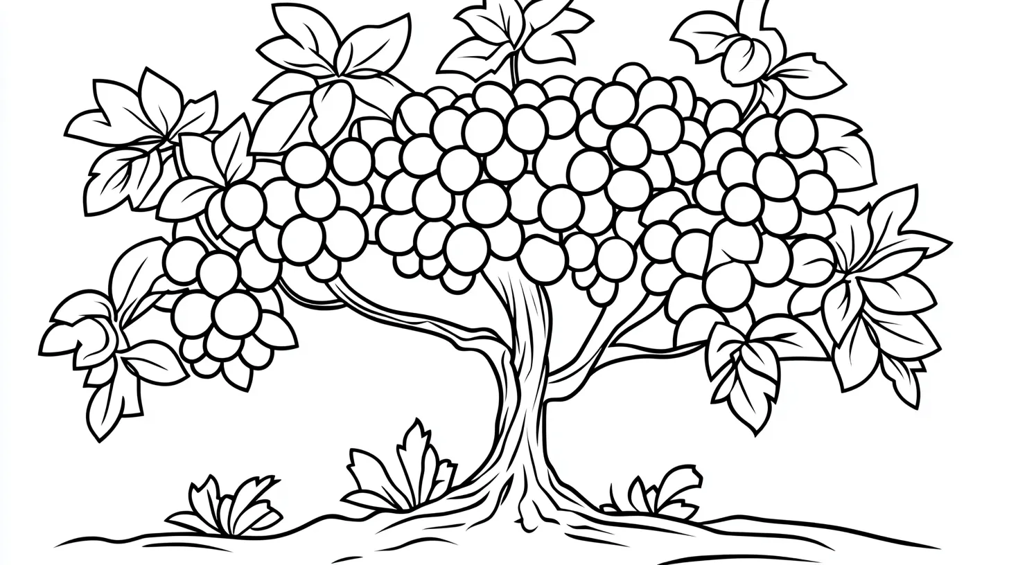 coloriage Raisin et dessin a imprimer