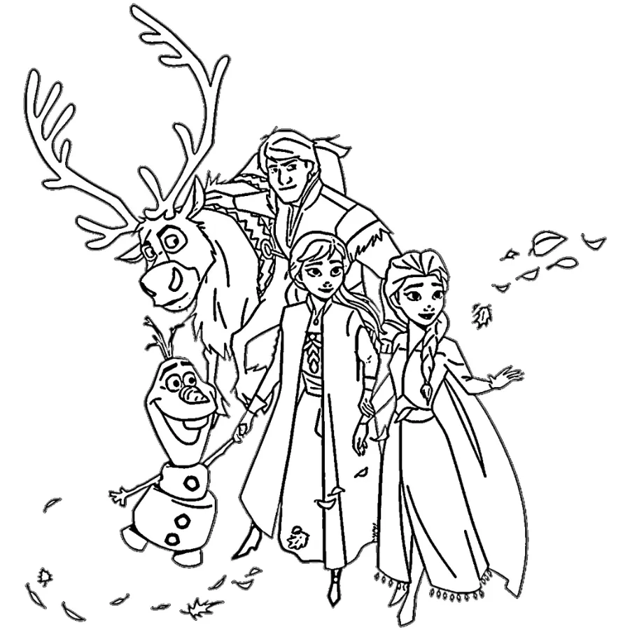 coloriage Reine Des Neiges 2 pour enfant de 8 ans