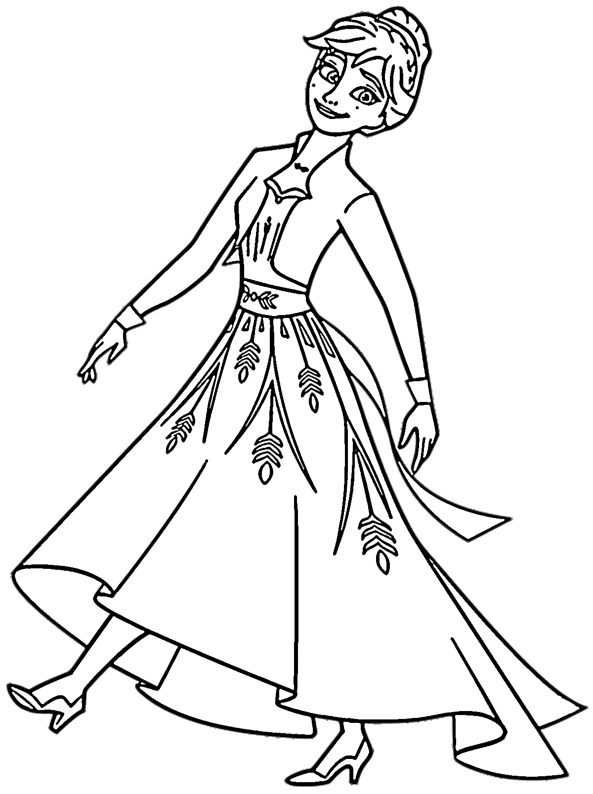 coloriage Reine Des Neiges 2 pour enfant de 2 ans