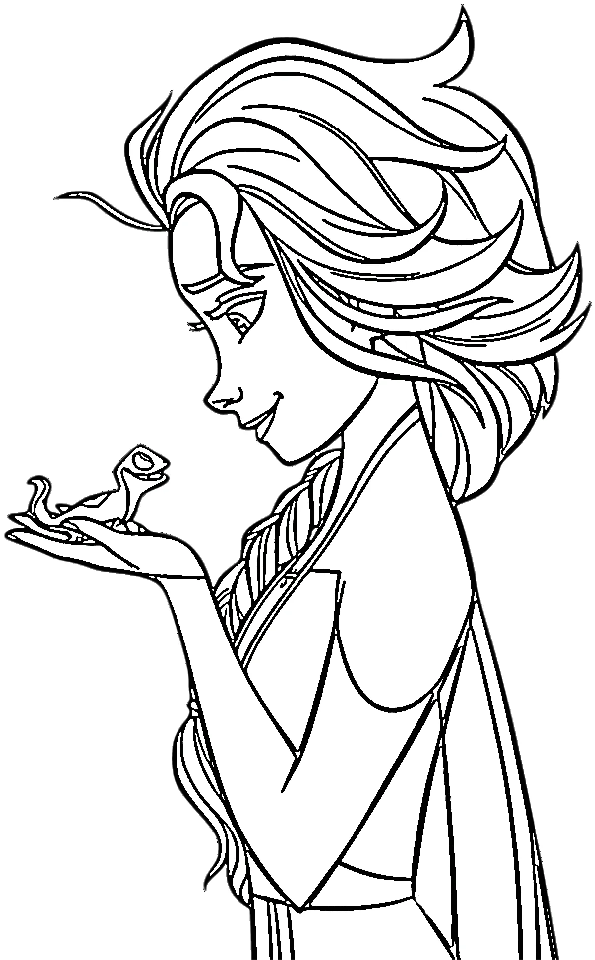 coloriage Reine Des Neiges 2 pour enfant de 7 ans