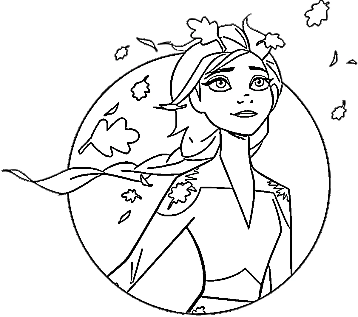 coloriage Reine Des Neiges 2 pour enfant de 4 ans