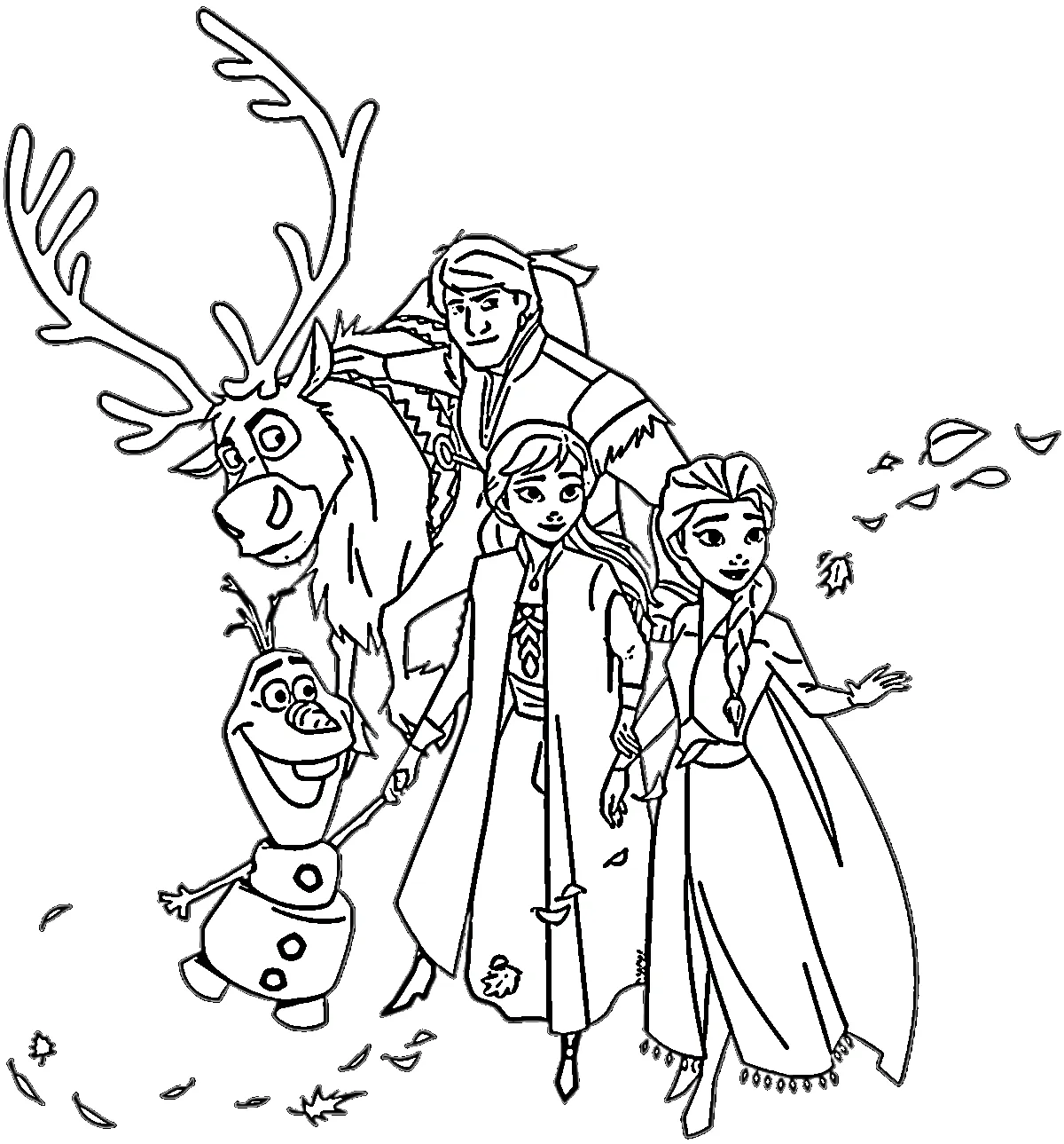 coloriage Reine Des Neiges 2 à imprimer pour enfant de 9 ans