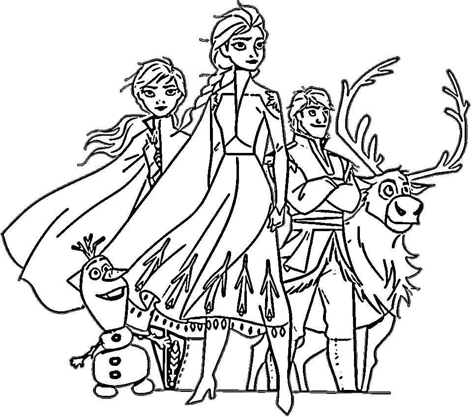 imprimer coloriage Reine Des Neiges 2