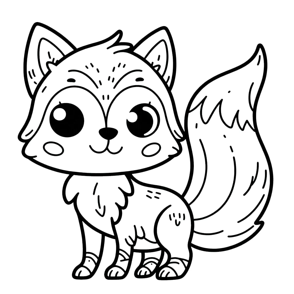 image de coloriage Renard pour enfant