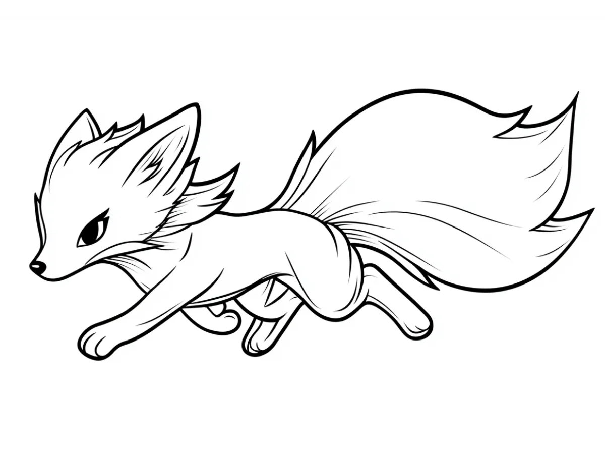 coloriage Renard pour enfant de 5 ans