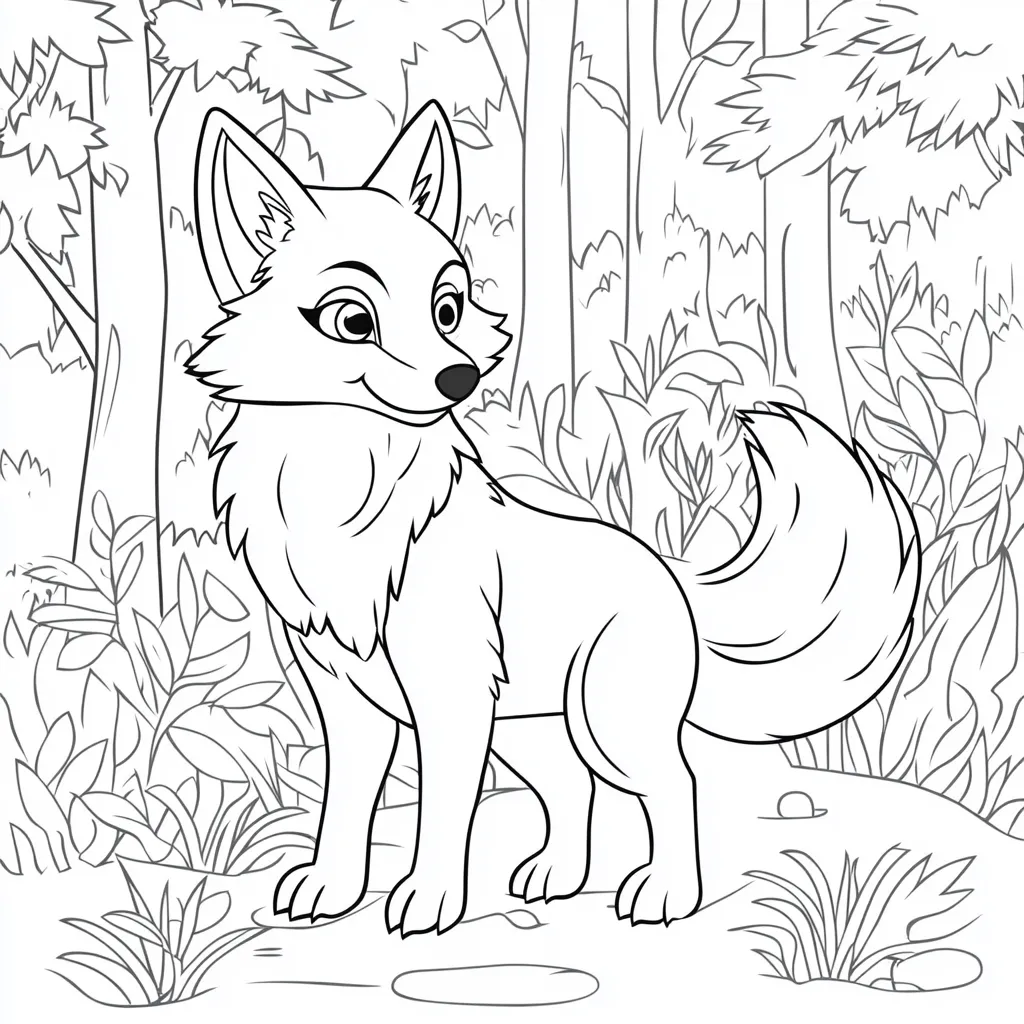 coloriage Renard pour enfant gratuit 1