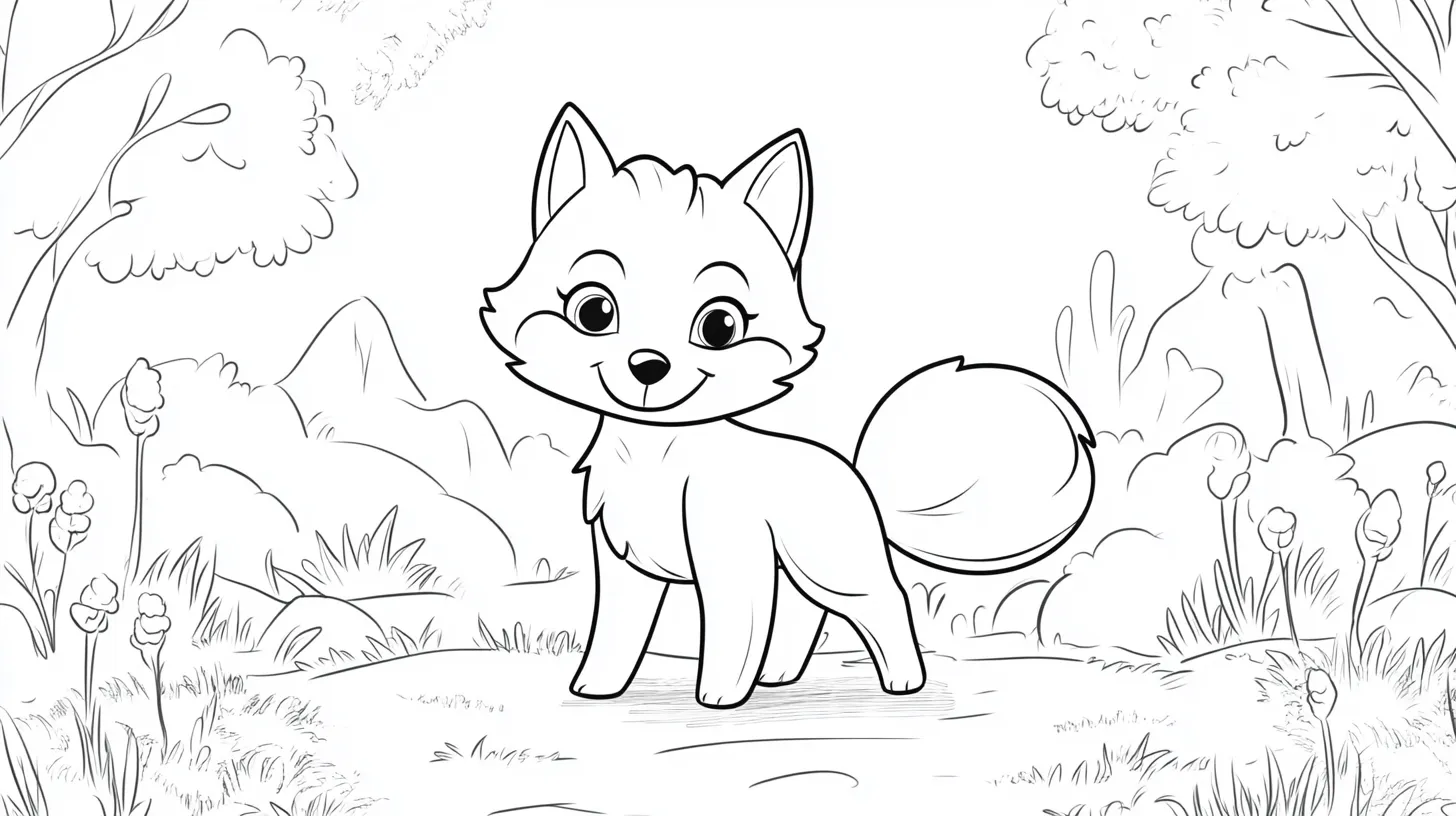 coloriage Renard pour enfants