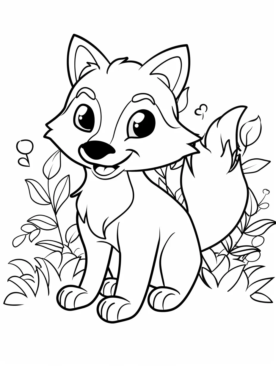 coloriage Renard pour enfant de 3 ans 3