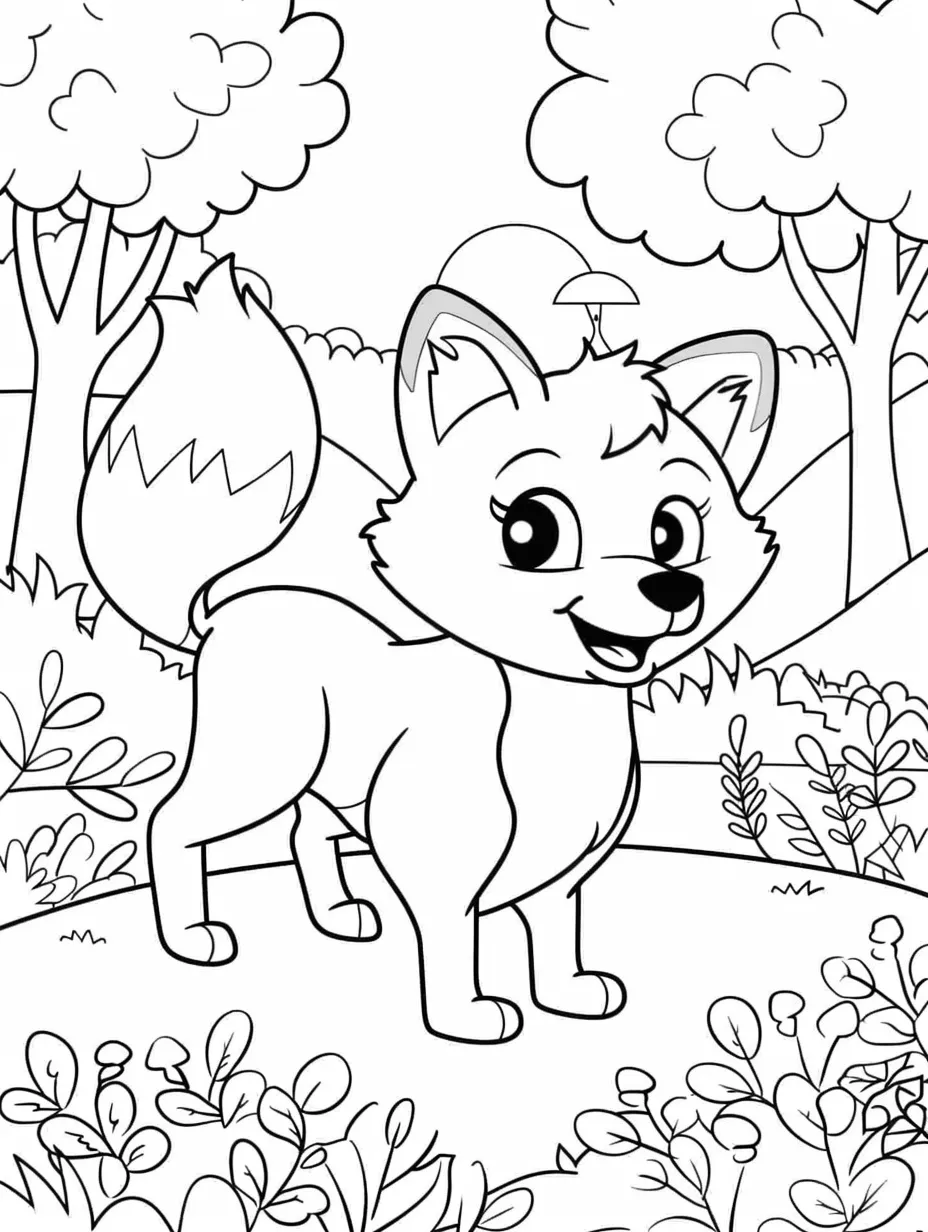 coloriage Renard à imprimer pdf gratuit 1