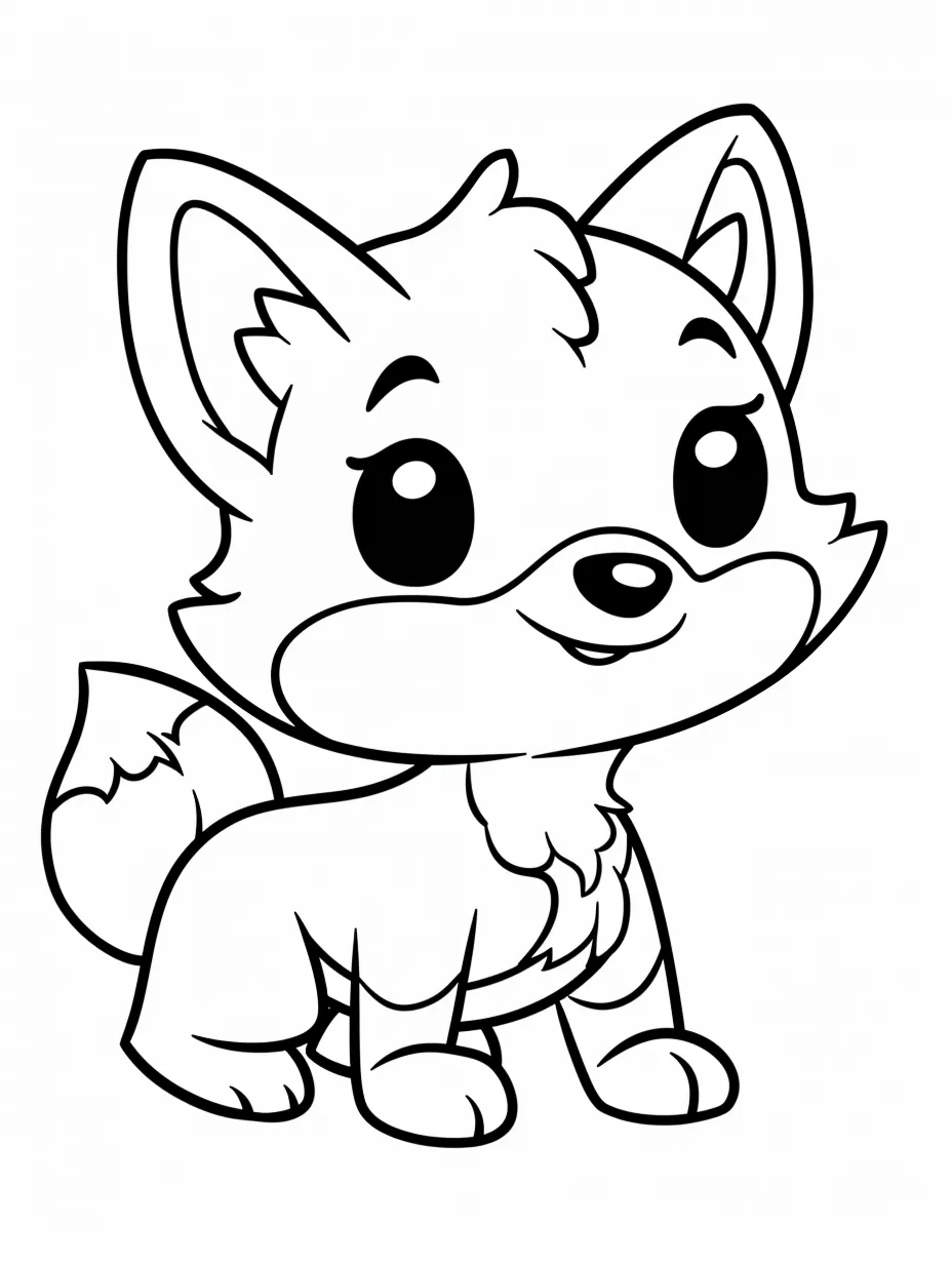 coloriage Renard pour enfant de 3 ans 4