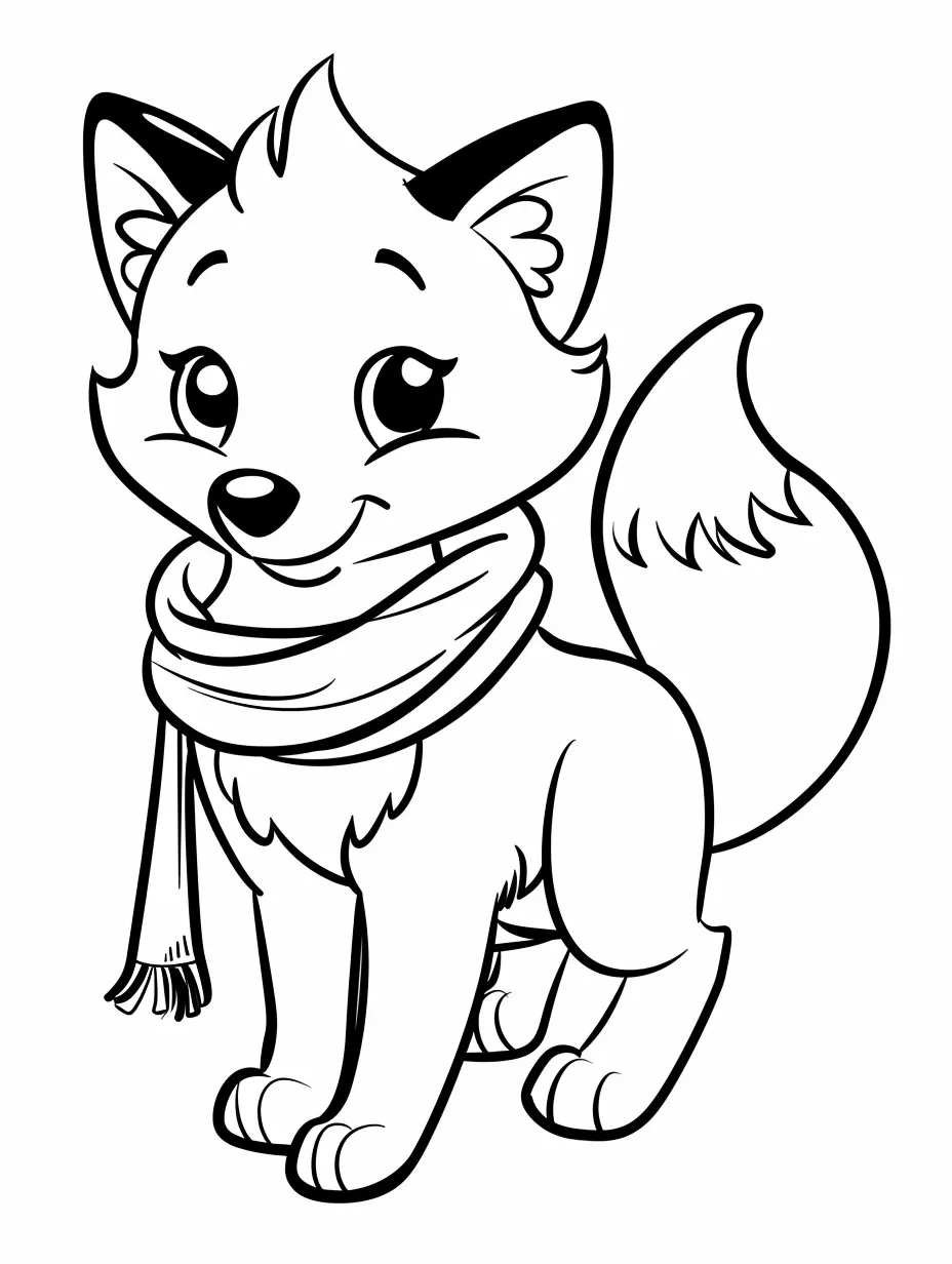 coloriage Renard pour bebe a imprimer