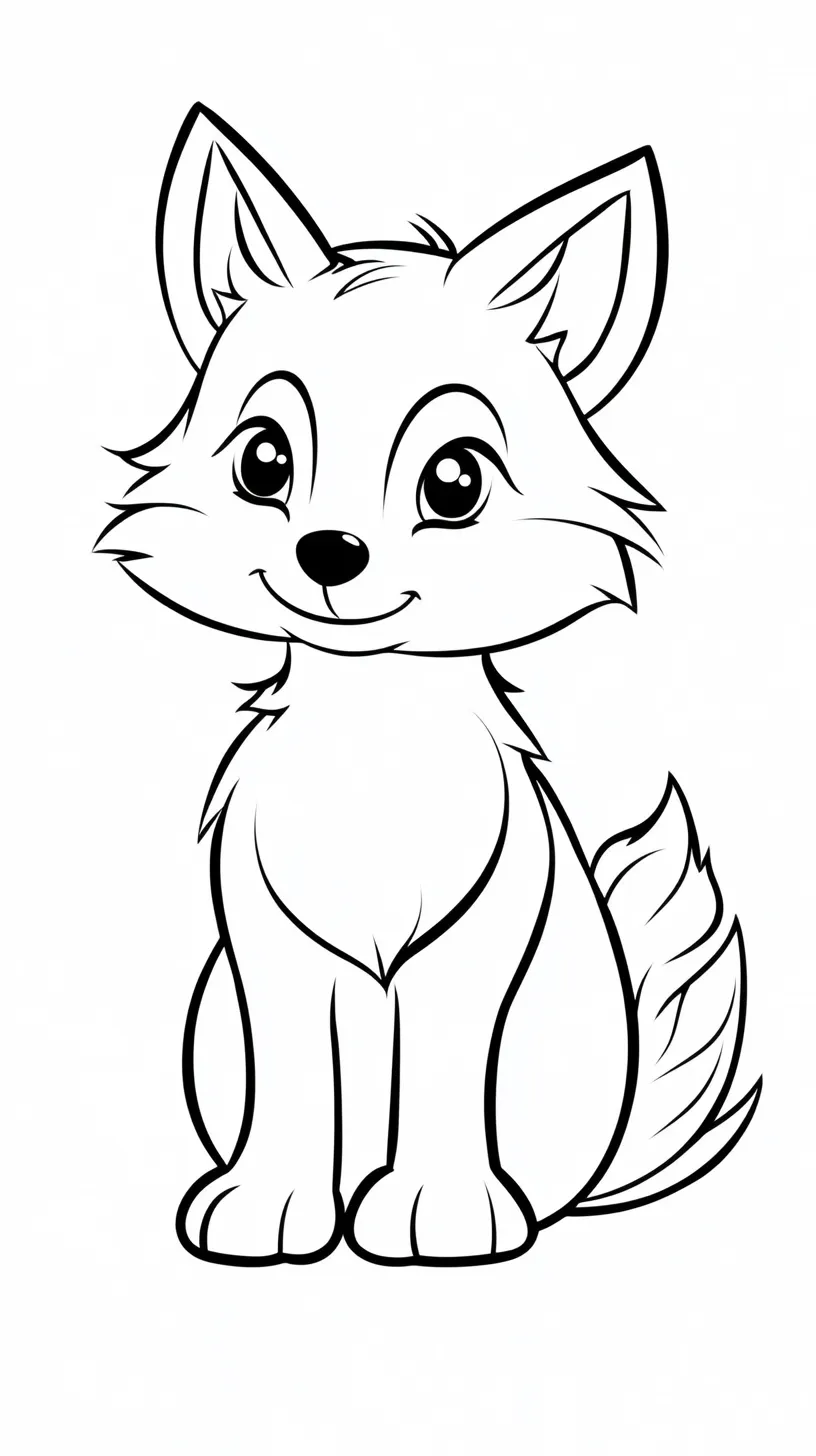 coloriage Renard de pour enfants 1