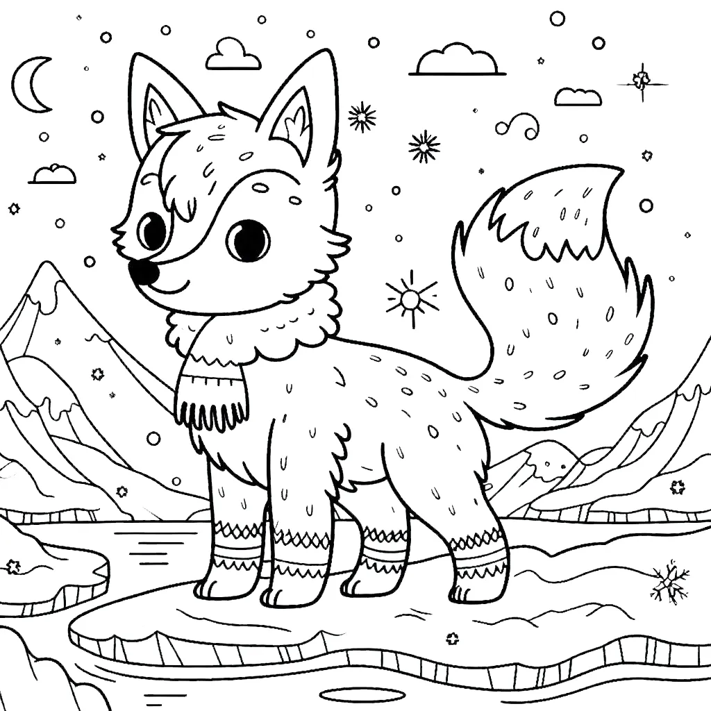 coloriage Renard à imprimer pour enfant de 7 ans