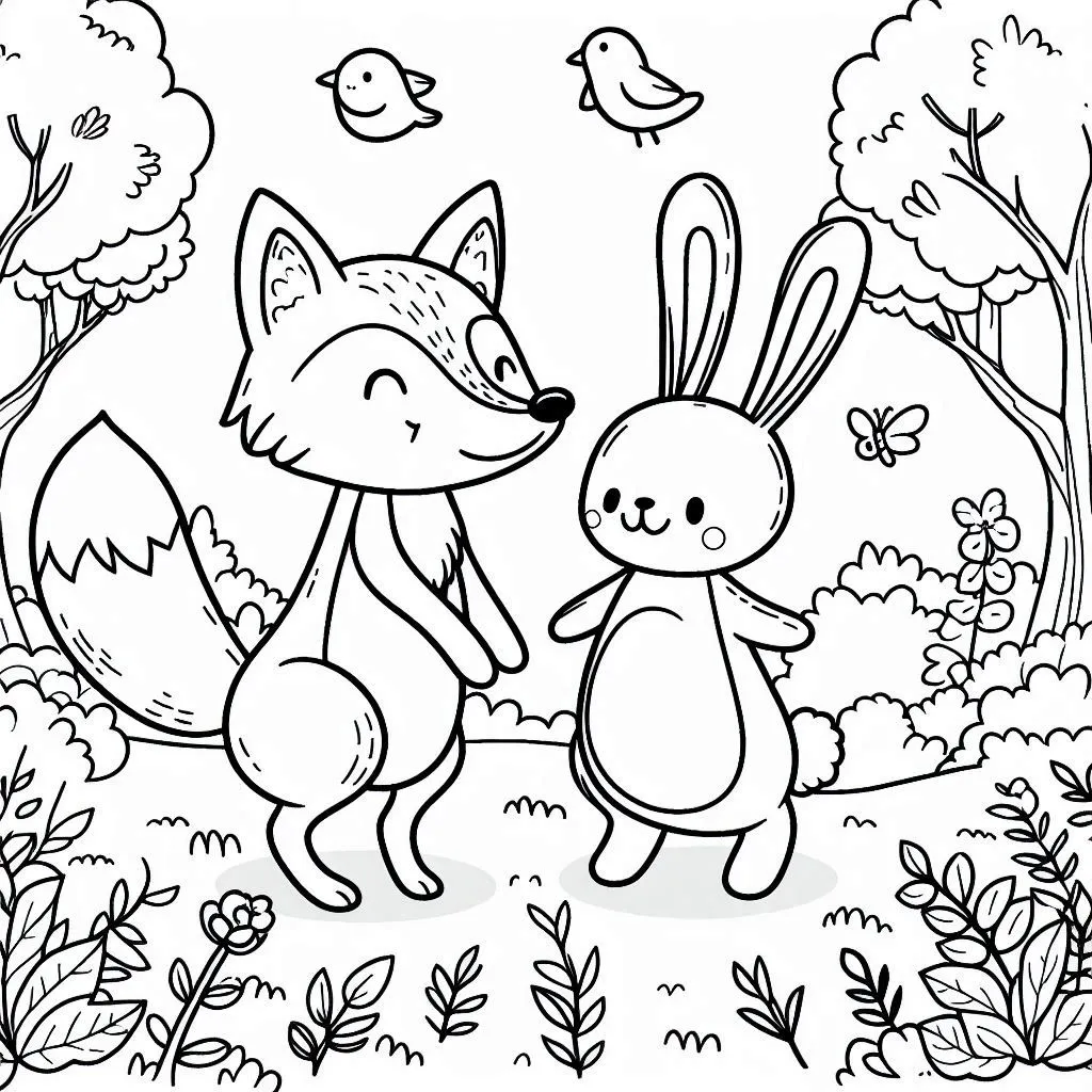 coloriage Renard à imprimer gratuit 2