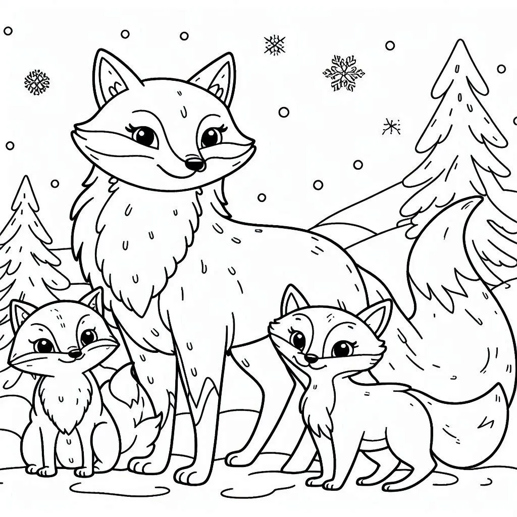 coloriage Renard à imprimer pour enfant de 8 ans 2