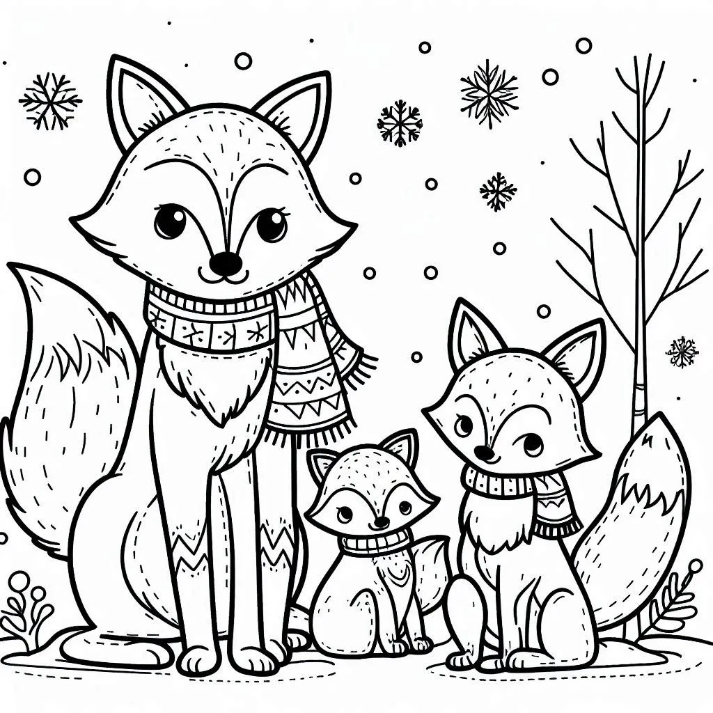 coloriage Renard à imprimer pour enfant de 6 ans