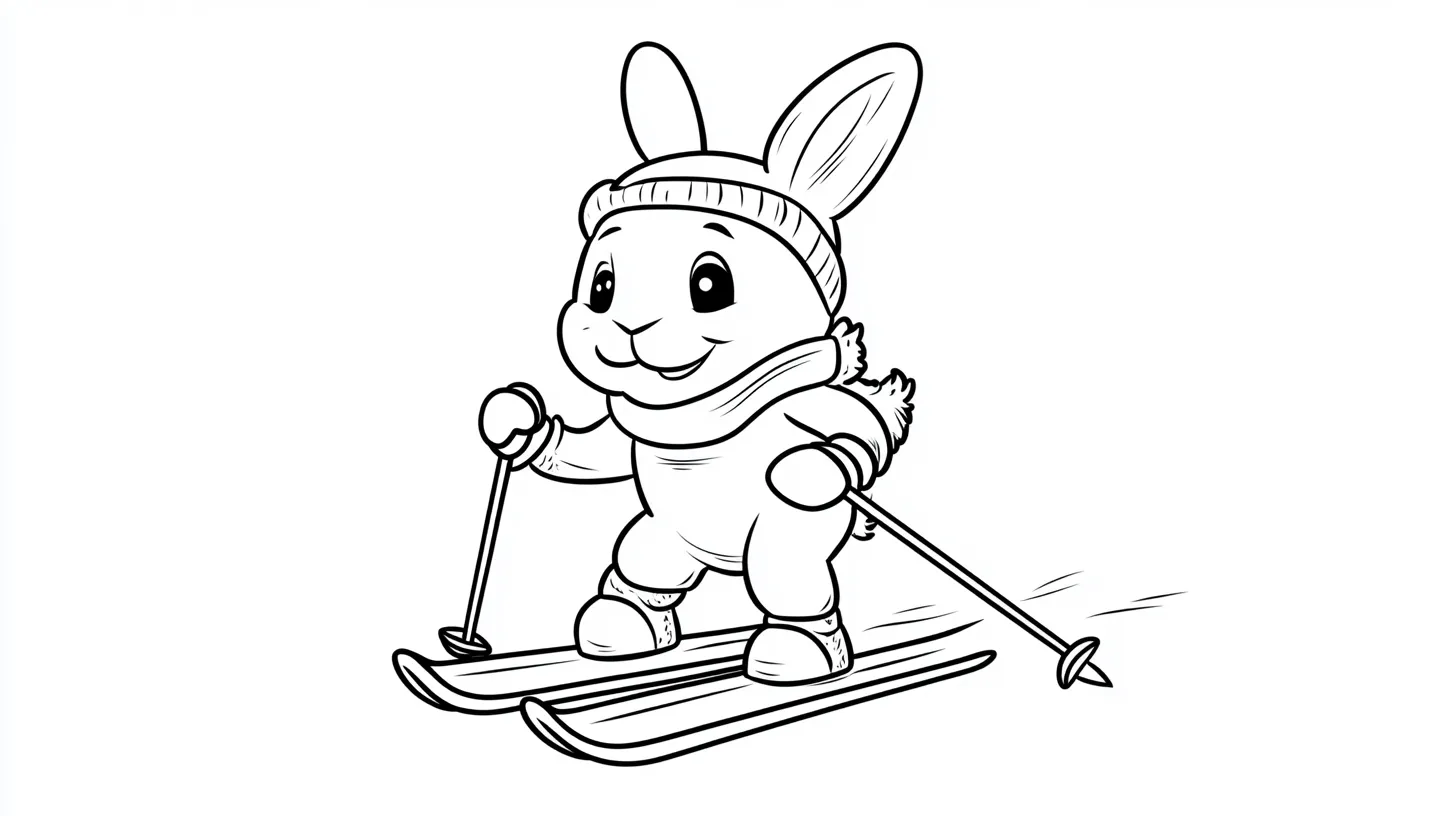 imprimer coloriage Ski gratuit 1