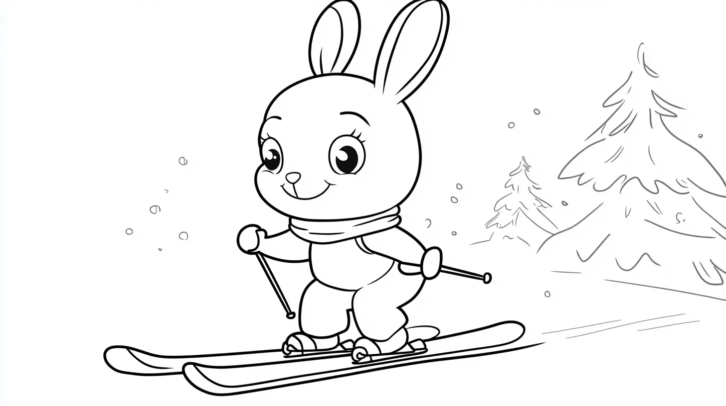 coloriage Ski en ligne 1