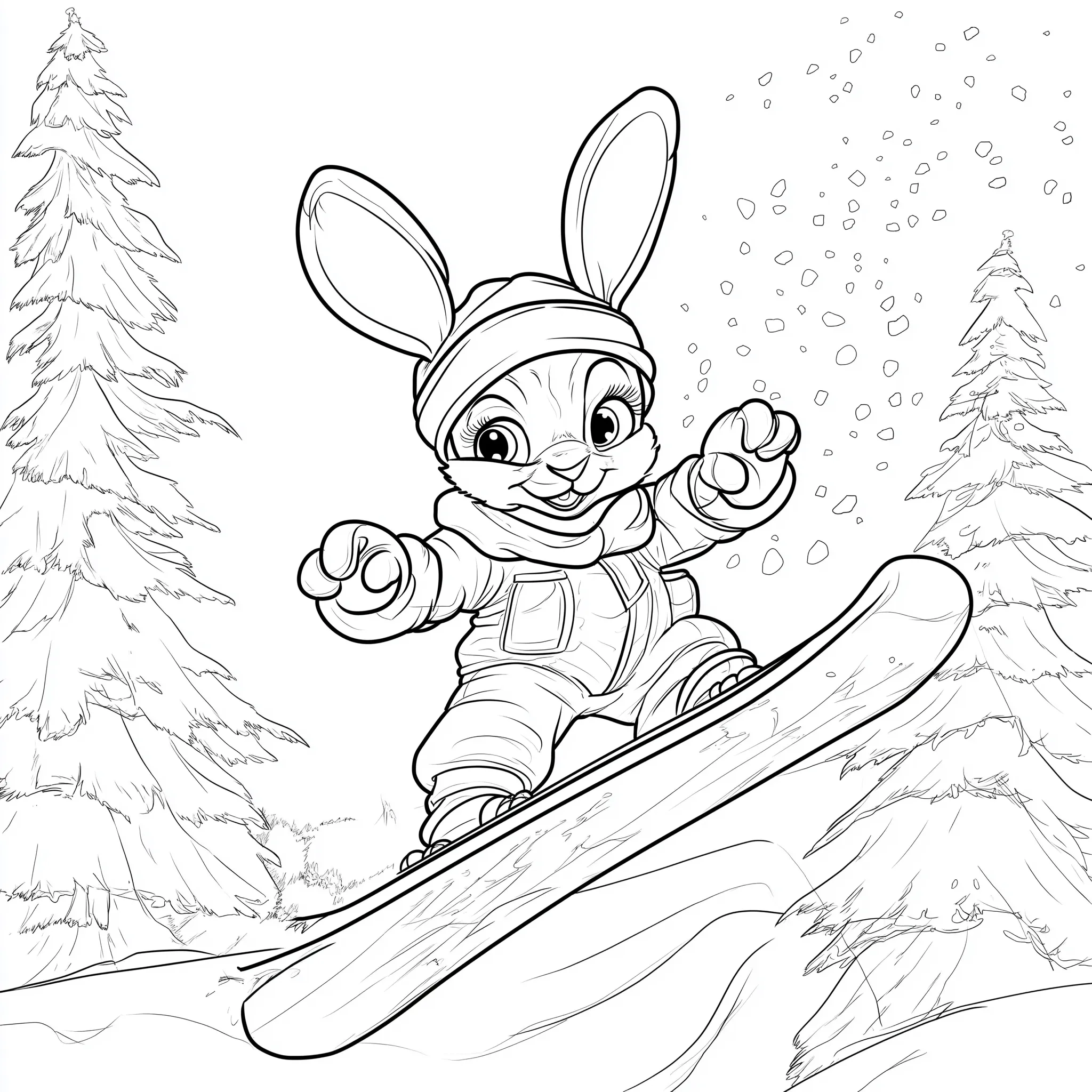 imprimer coloriage Ski pour enfant 1