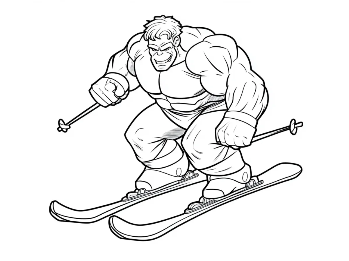 coloriage Ski en ligne