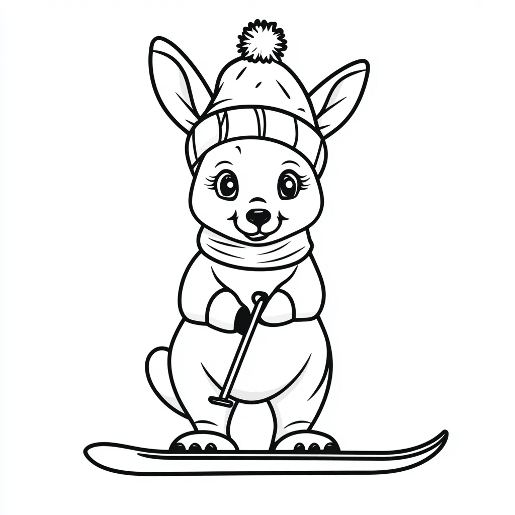 coloriage Ski à imprimer pdf gratuit 1