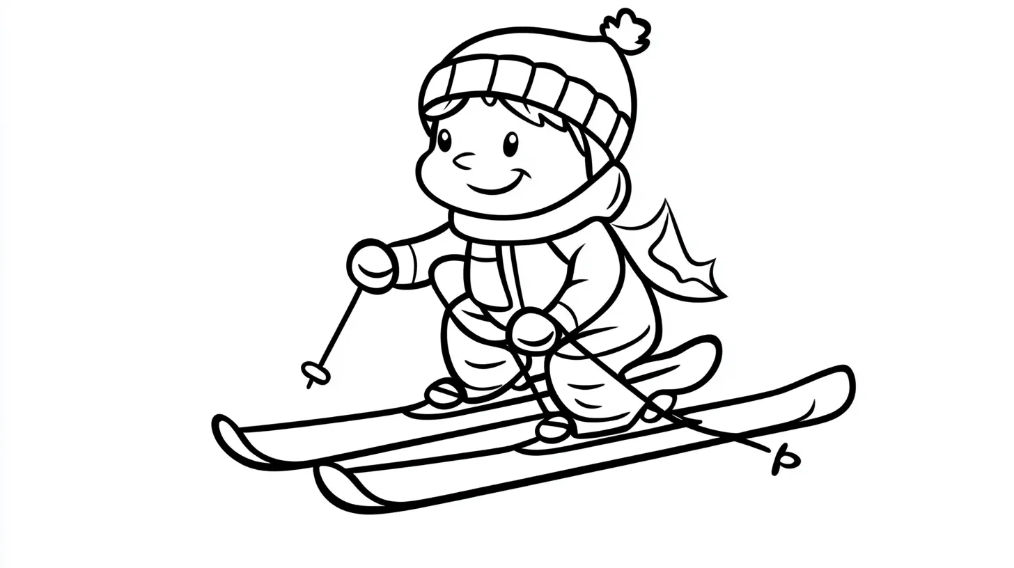 coloriage Ski à imprimer 1