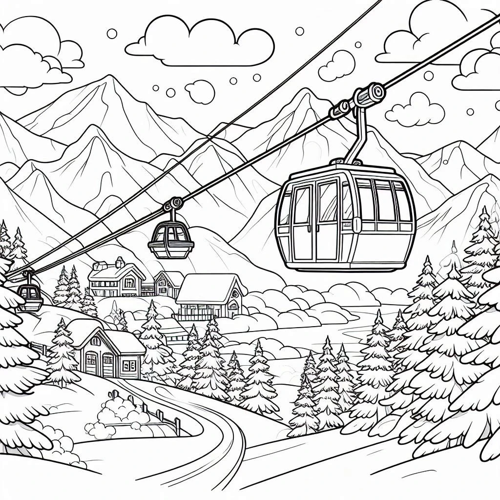 coloriage Ski à imprimer