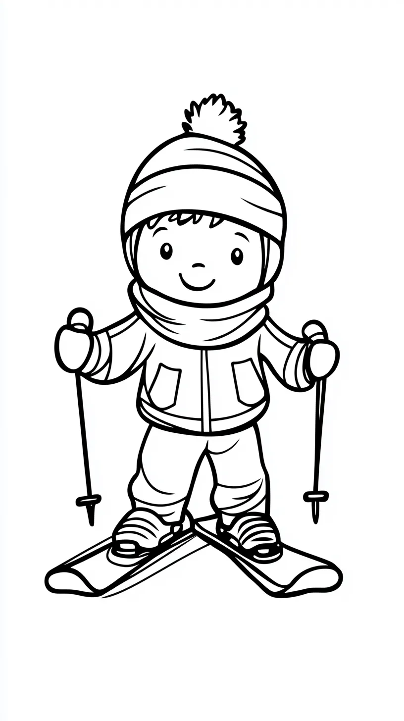 coloriage Ski gratuit a imprimer