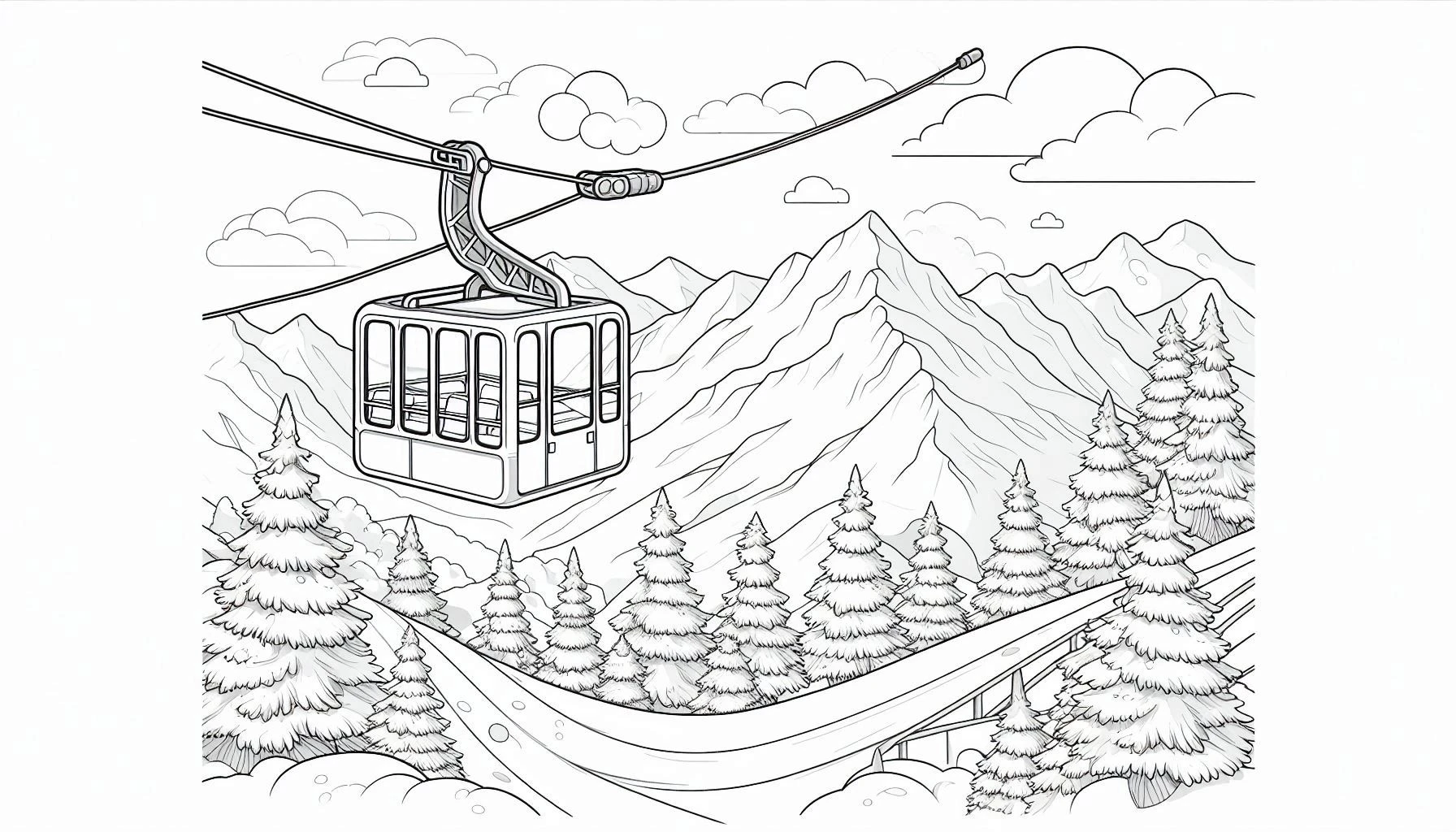 coloriage Ski a imprimer gratuitement