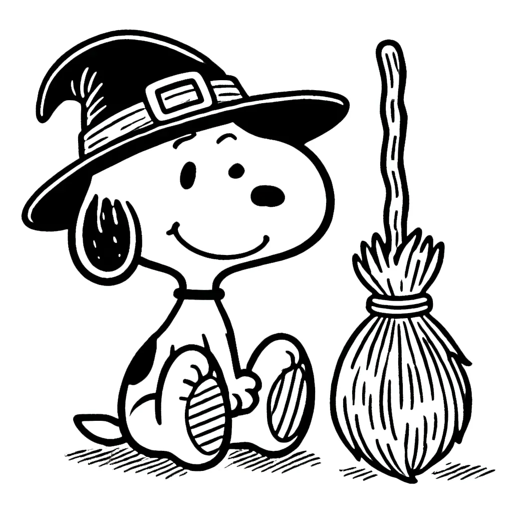 télécharger coloriage Snoopy gratuit