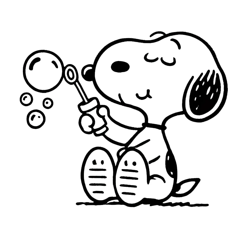 coloriage Snoopy gratuit à imprimer