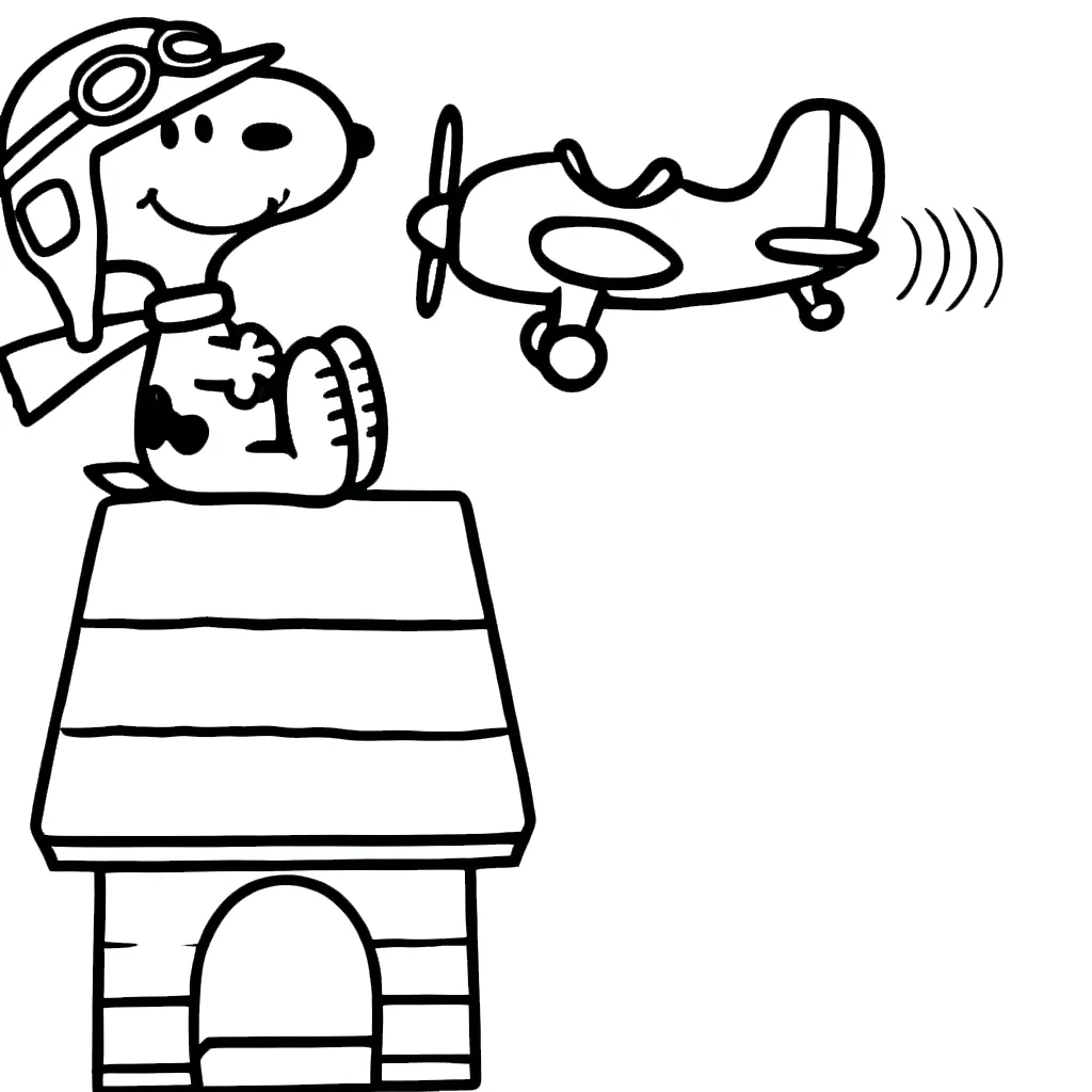 imprimer coloriage Snoopy pour enfant