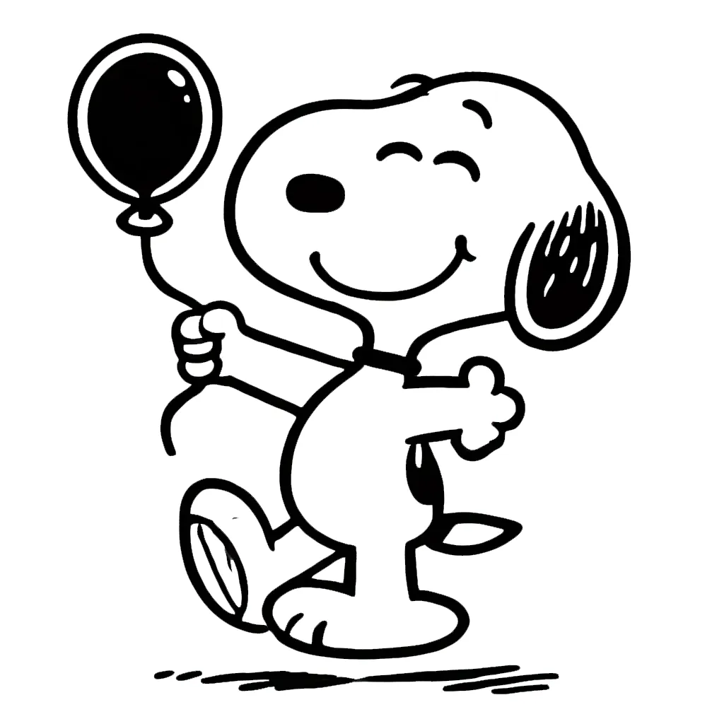 coloriage Snoopy à imprimer pdf gratuit 2