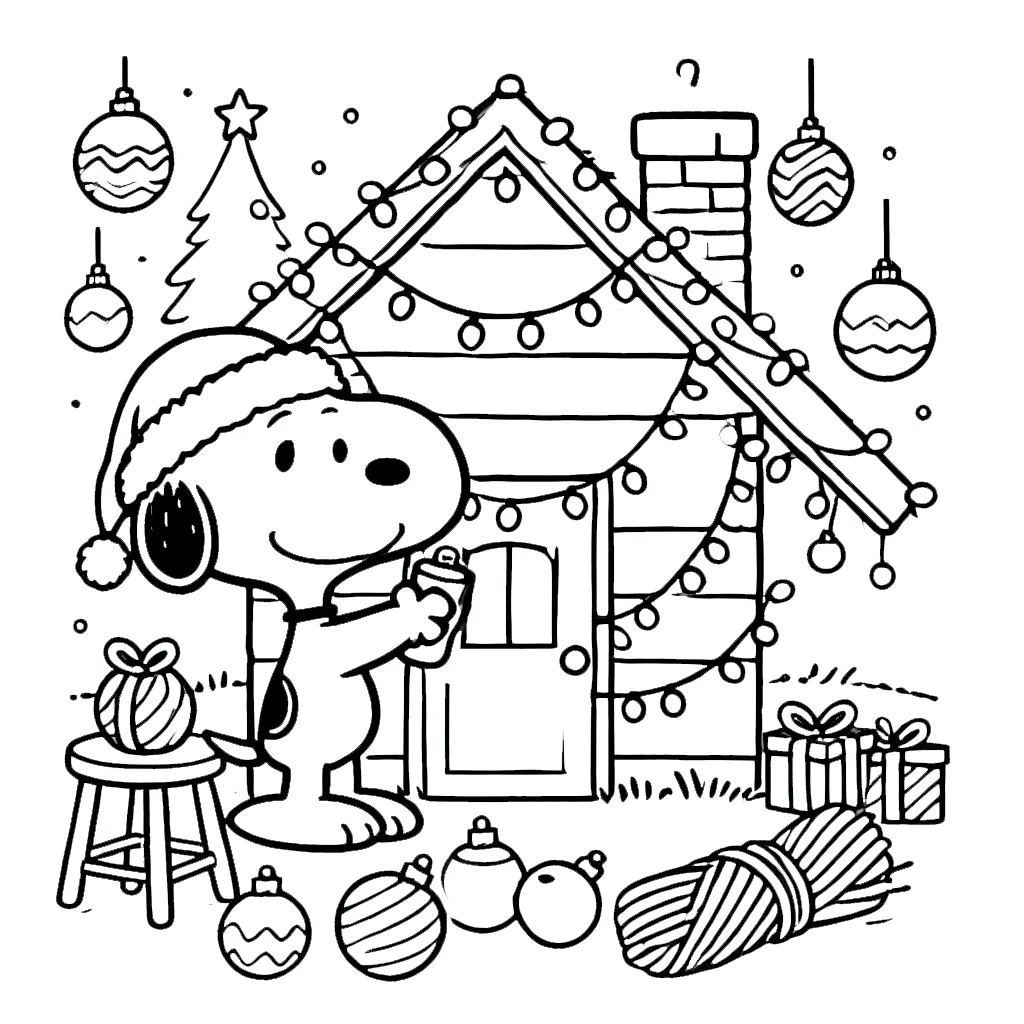 imprimer coloriage Snoopy gratuit