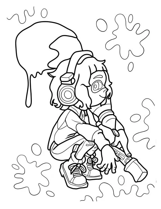 coloriage Splatoon a colorier en ligne