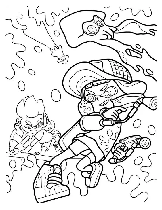 coloriage Splatoon gratuit a imprimer