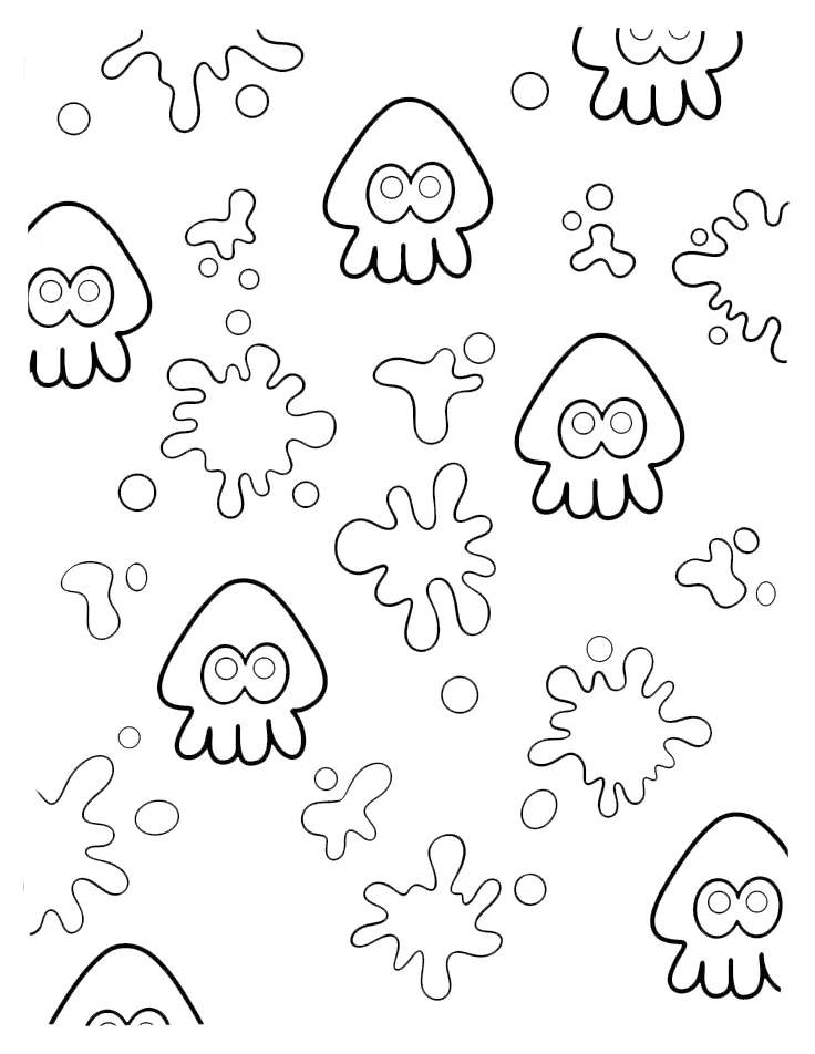 coloriage Splatoon à imprimer pour enfants