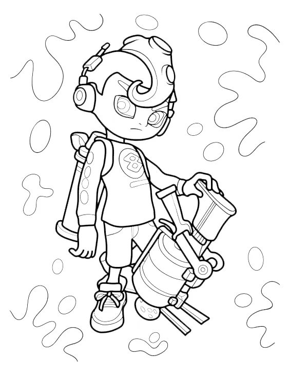 coloriage Splatoon pour enfant a imprimer gratuit 1