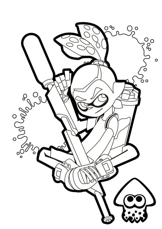 coloriage Splatoon pour enfant de 3 ans