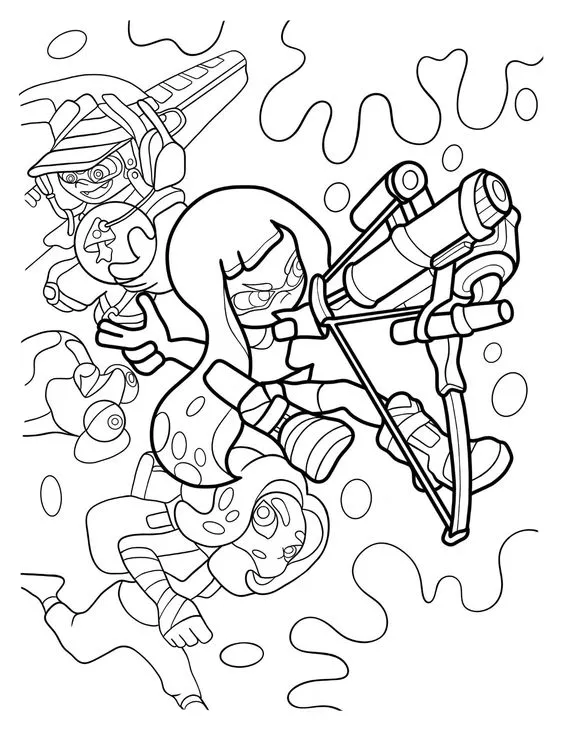 coloriage Splatoon pour enfants a imprimer