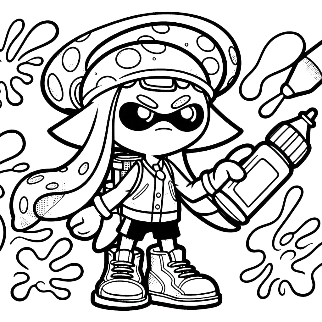 coloriage Splatoon à imprimer a4 1