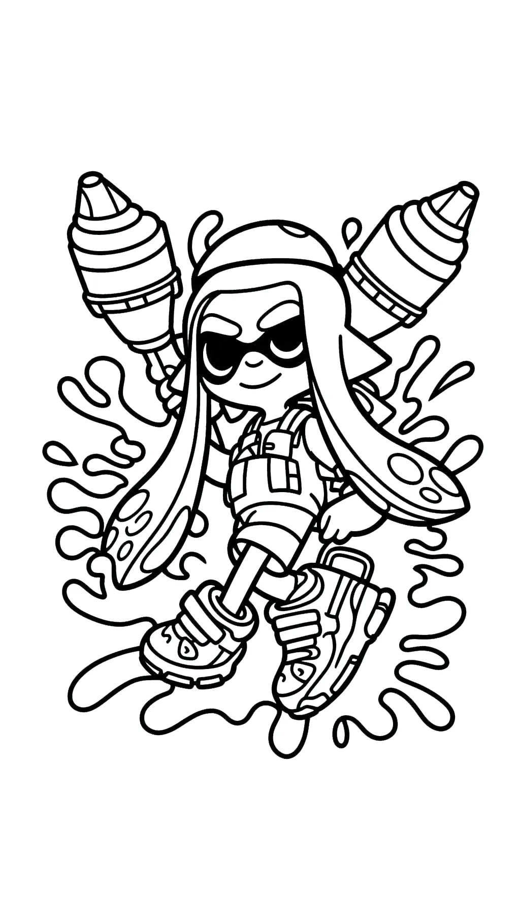 coloriage Splatoon pour enfant de 8 ans