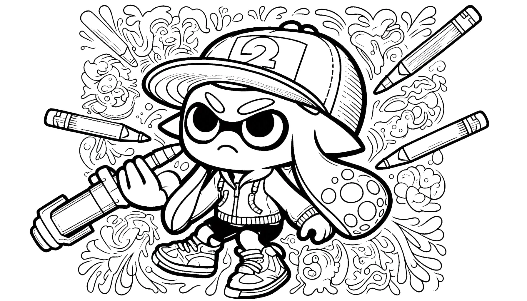 coloriage Splatoon à imprimer gratuit 2