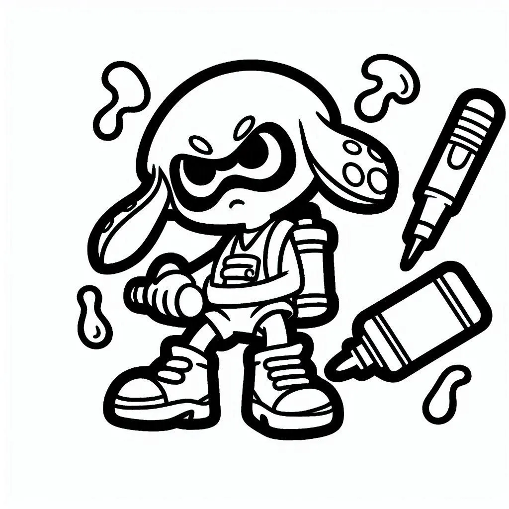 coloriage Splatoon pour enfants a imprimer 1