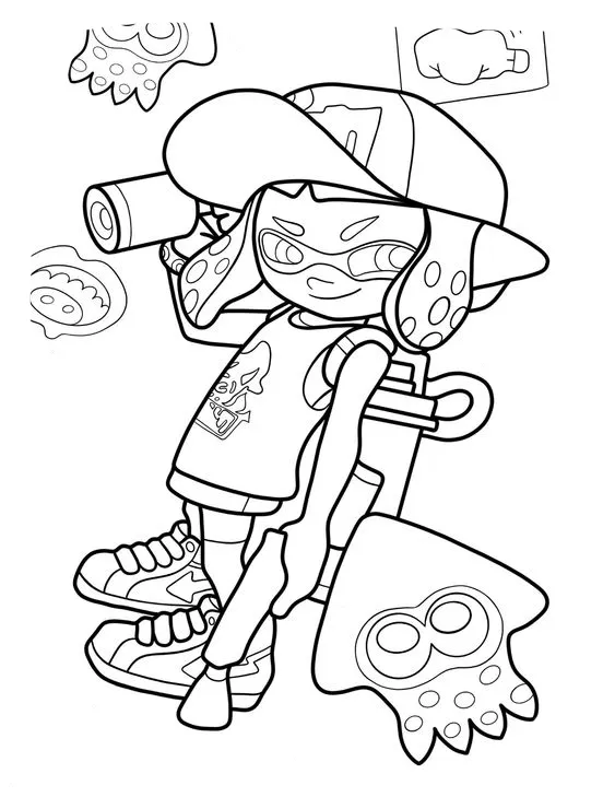 imprimer coloriage Splatoon