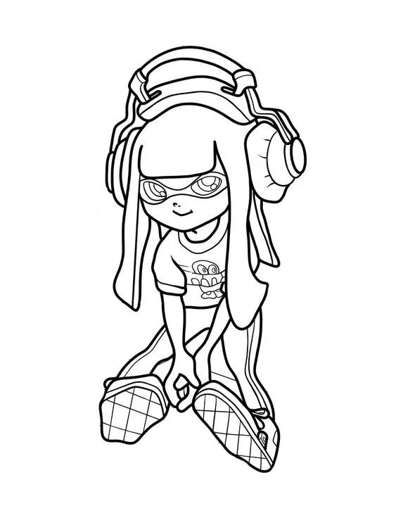 coloriage Splatoon et decoupage