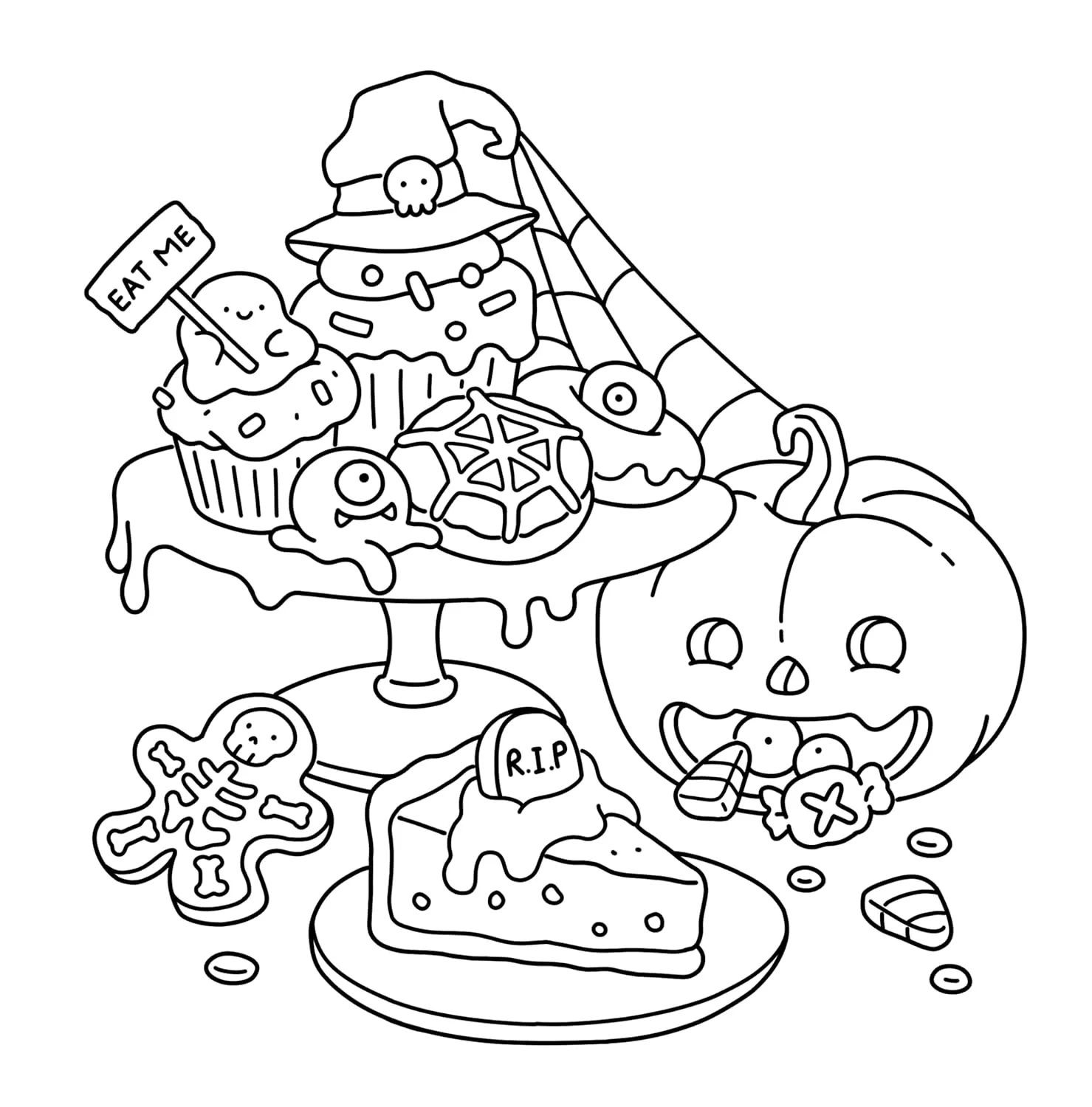 coloriage Spooky Cozy gratuit en ligne