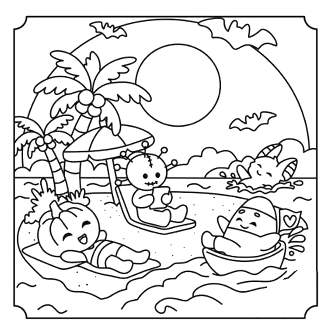 coloriage Spooky Cozy à imprimer gratuitement