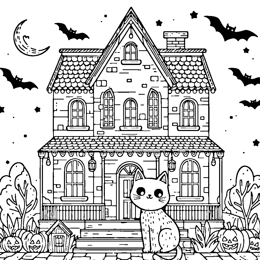 coloriage Spooky Cozy de pour enfants